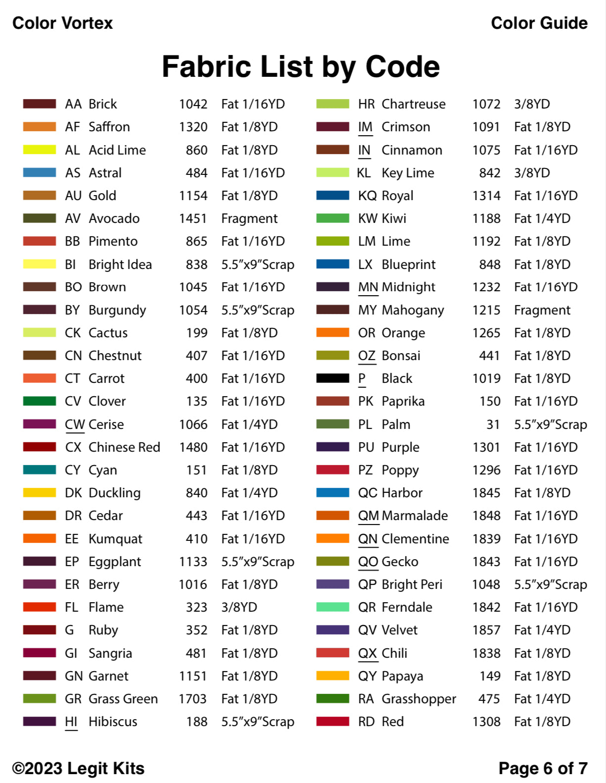 Color Vortex Fabric Pack