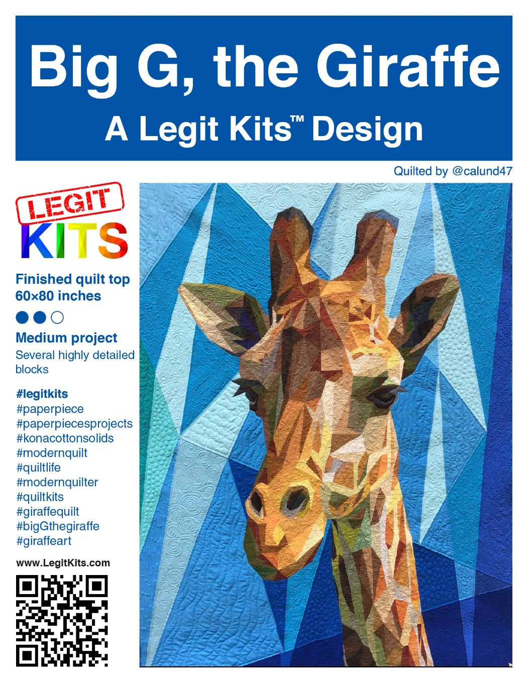Big G the Giraffe Quilt Kit