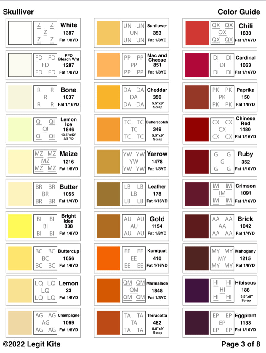 Skulliver Quilt Kit