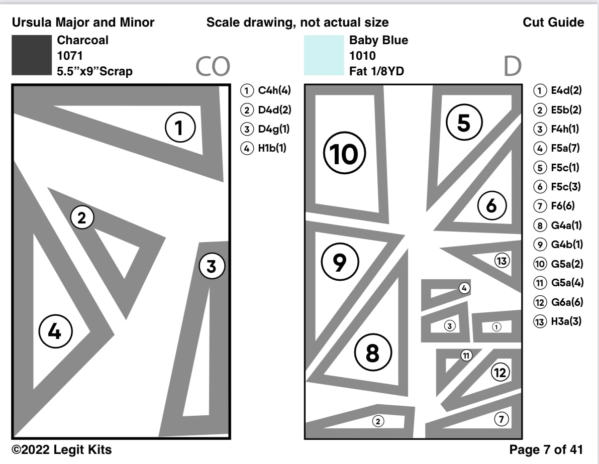 Ursula Major and Minor Pattern