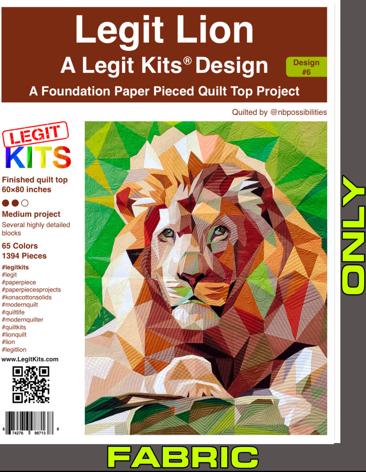 Legit Pattern Legit Lion Fabric Pack – legitkits-uk