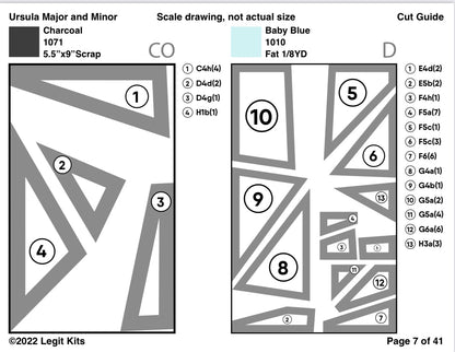Ursula Major and Minor Pattern
